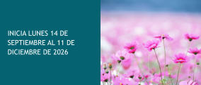 INICIA LUNES 14 DE SEPTIEMBRE AL 11 DE DICIEMBRE DE 2026